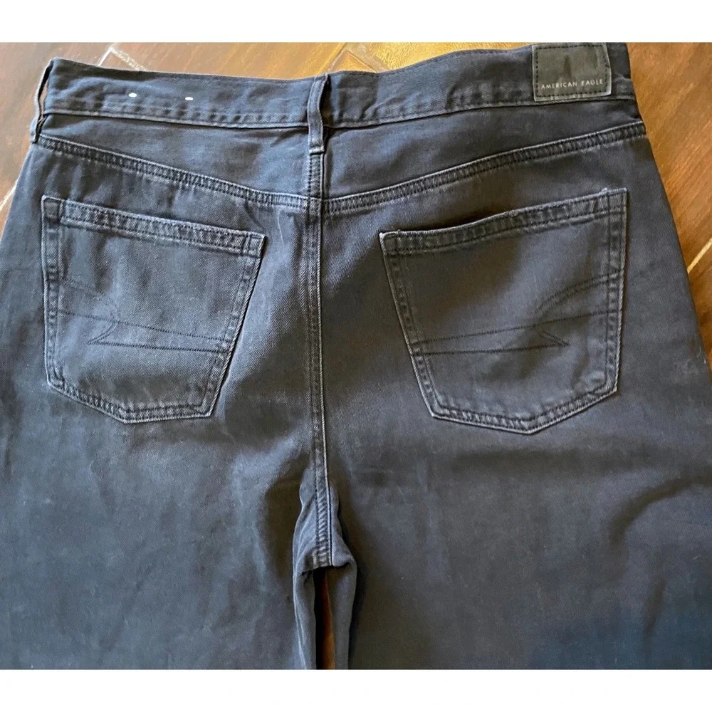 American Eagle Outfitters Women Size 12‎  Charcoal Wide Leg Crop Jeans